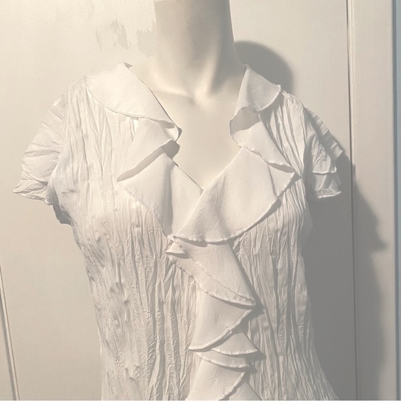 White Short Sleeved Blouse - Picture 3 of 4